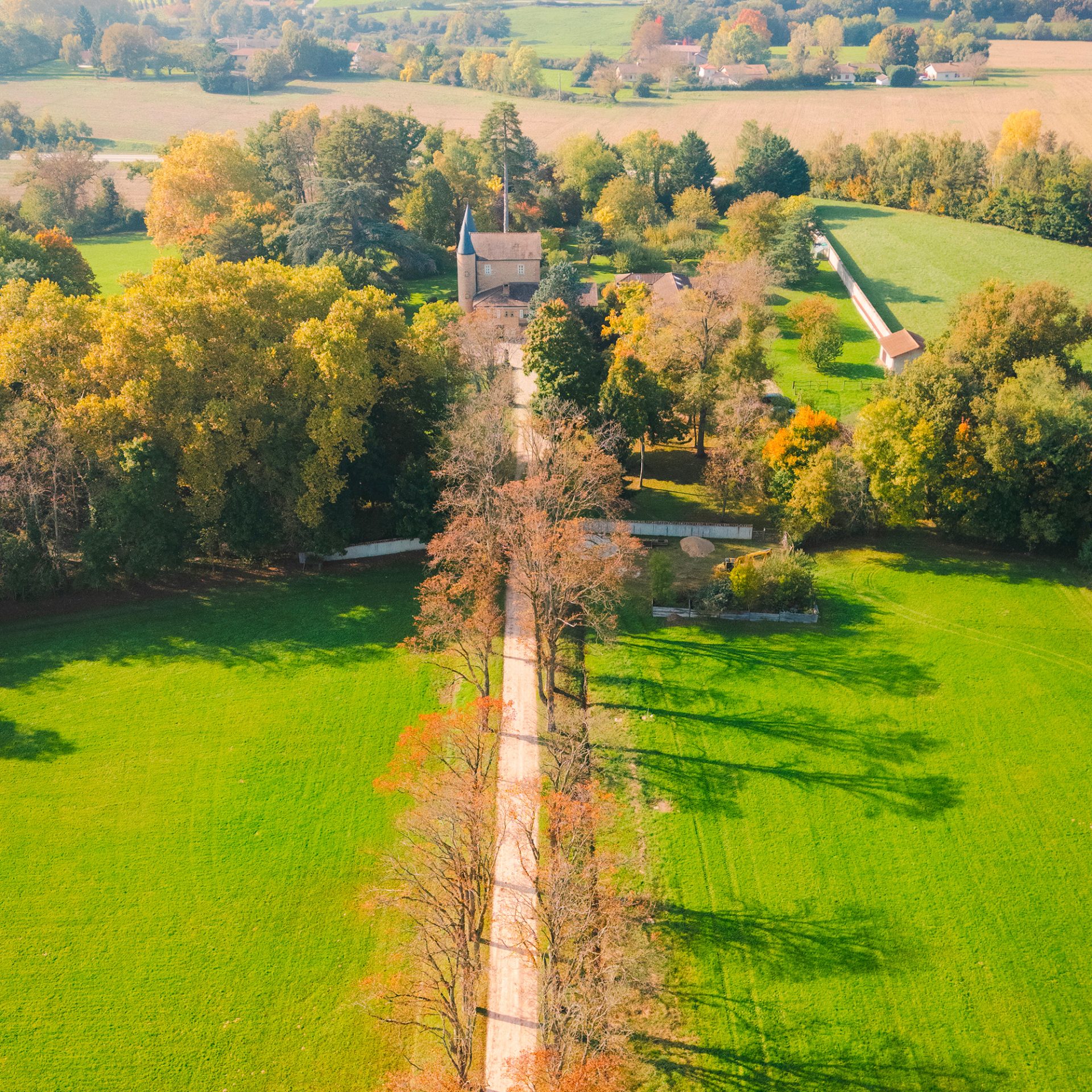 Le Château de Bissieux vu du ciel